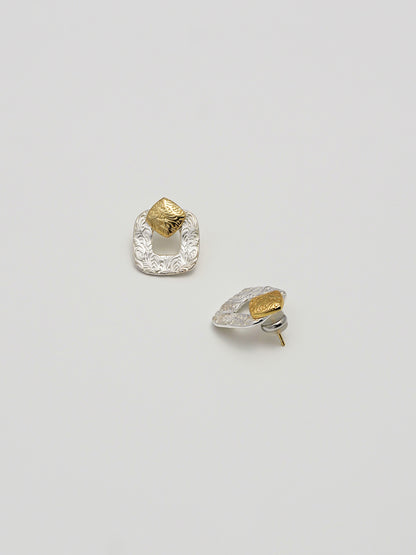 シルバー・唐草2wayピアス