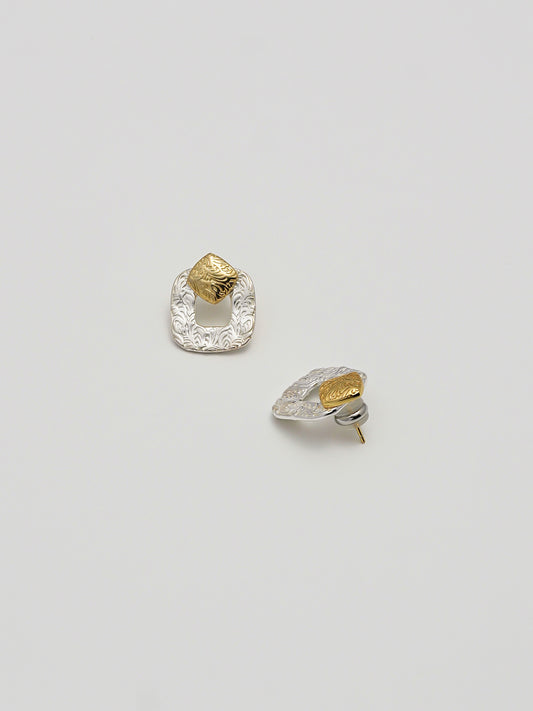 シルバー・唐草2wayピアス
