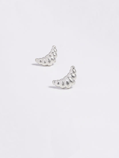 シルバー・クロワッサンピアス