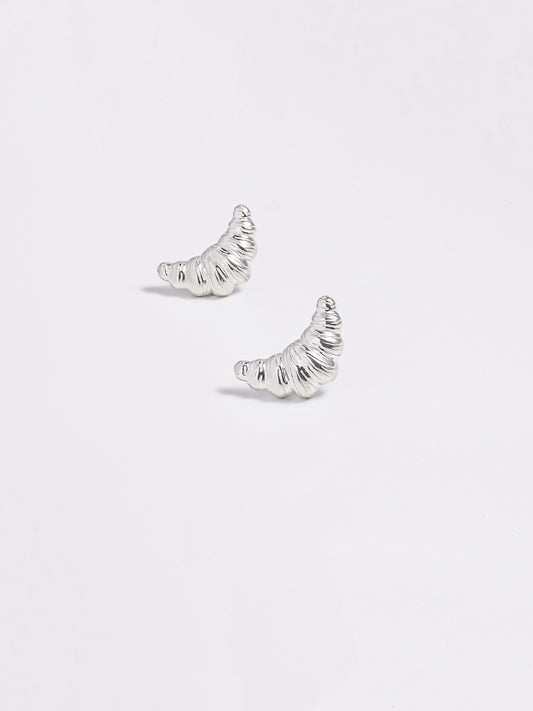 シルバー・クロワッサンピアス