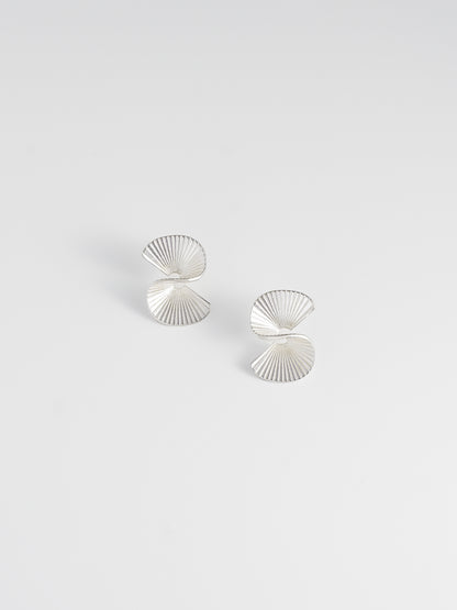 シルバー・扇子マットピアス